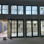 windows and back door leading to balcony