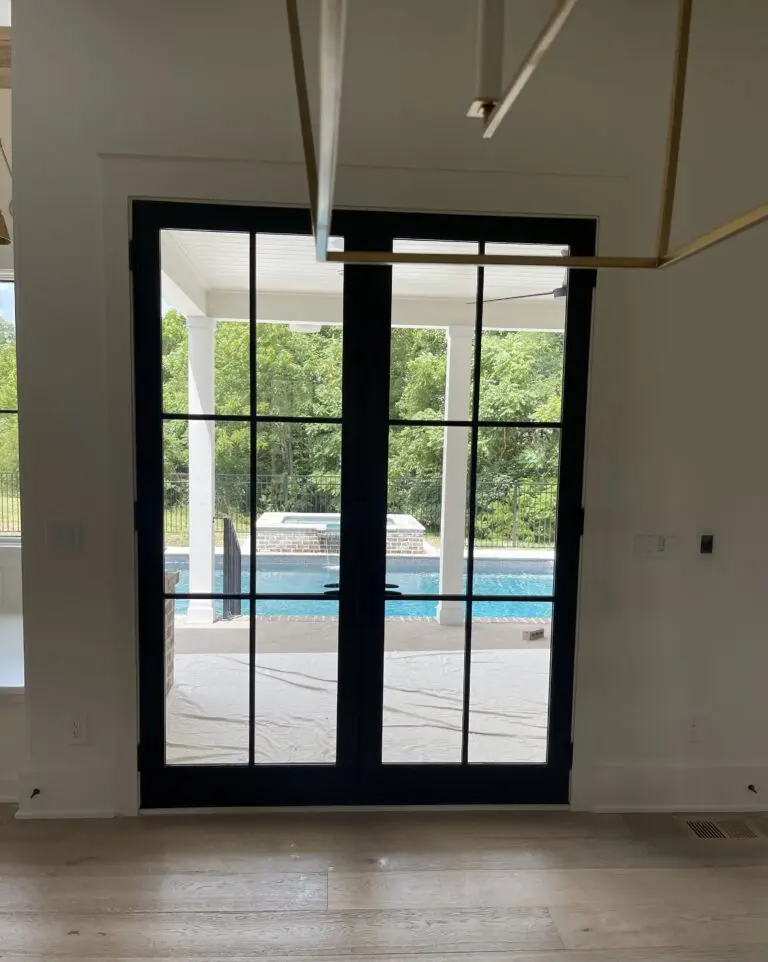 backdoor exterior doors leading to pool