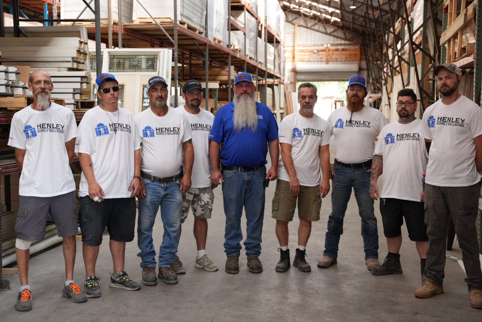 Team Exterior Warehouse Group Photo